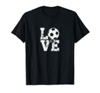 Love Soccer T-Shirt - Graphic Print Men Women