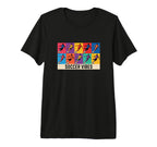 Soccer Vibes Colorful Action Packed T-Shirt - Minimalist Print Men Women