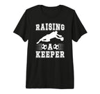Raising Soccer Keeper Mom Soccer T-Shirt - Casual Everyday Wear for Adults