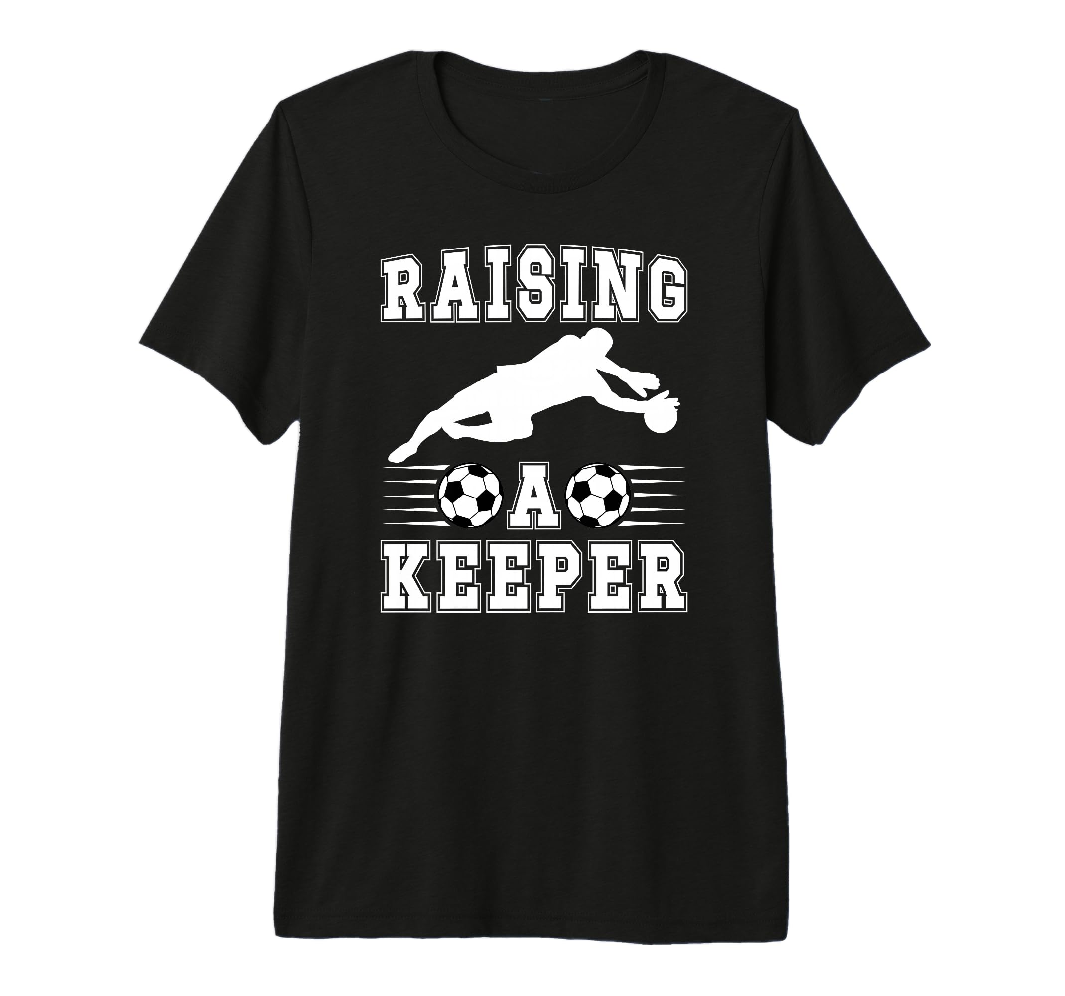 Raising Soccer Keeper Mom Soccer T-Shirt - Casual Everyday Wear for Adults