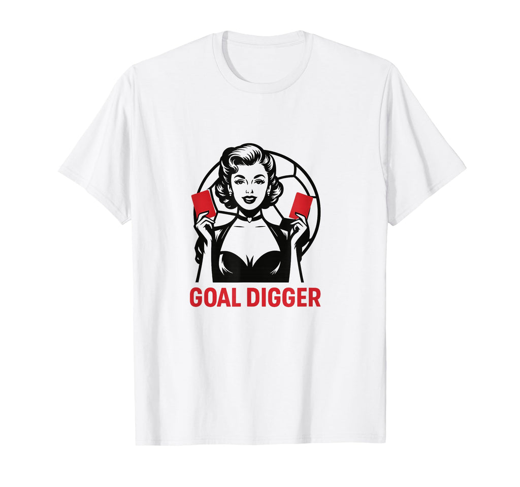 Goal Digger Soccer Moms T-Shirt - Minimalist Print for Adults