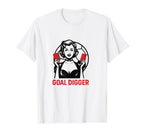 Goal Digger Soccer Moms T-Shirt - Minimalist Print for Adults