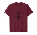 Soccer Is My Heartbeat Athletic Love T-Shirt - Graphic Print Unisex