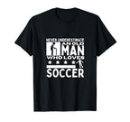 Soccer Never Underestimate Old Who Loves T-Shirt - Minimalist Print Unisex