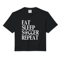 Eat Sleep Soccer Repeat Team Sport T-Shirt - Novelty Apparel for Adults