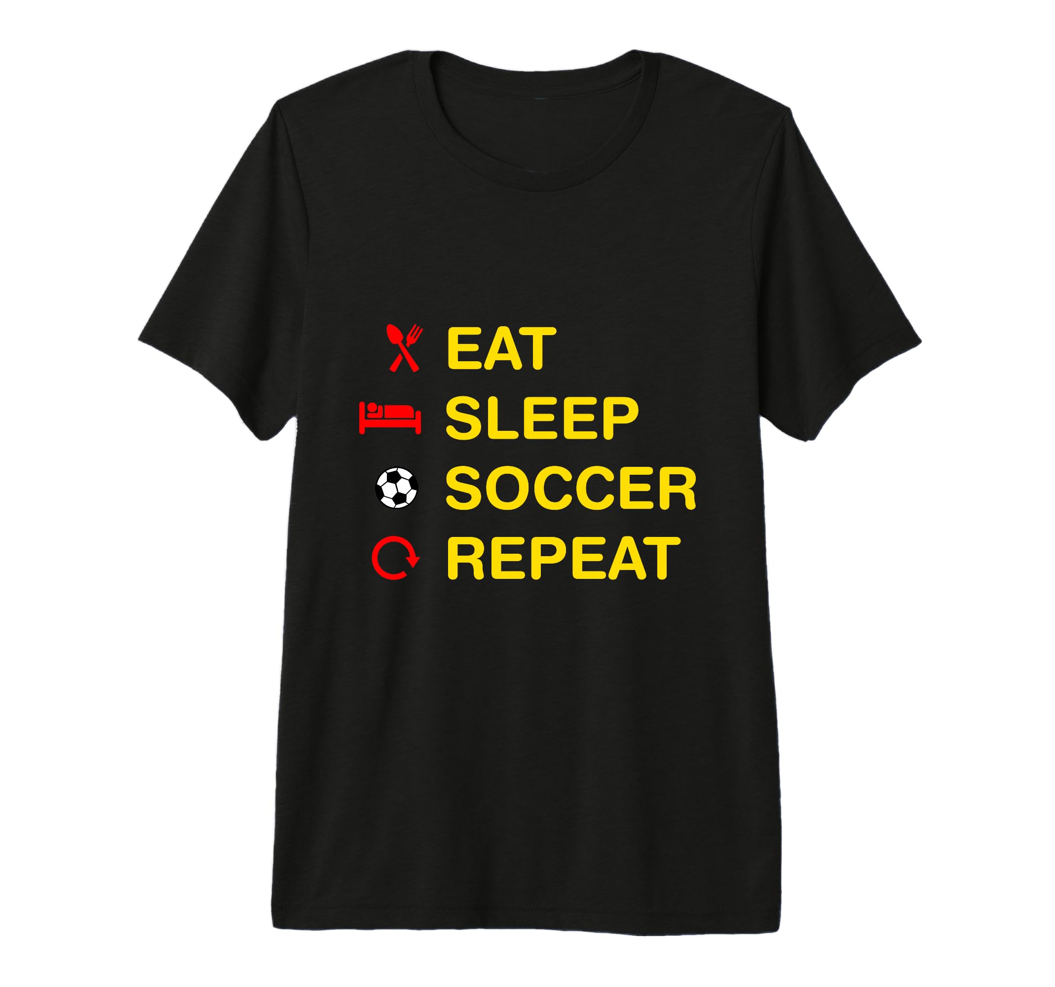 Eat Sleep Soccer Repeat Tri Blend T-Shirt - Trendy Graphic Unisex