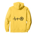 Heartbeat Soccer Ball Passion Hoodie - Trendy Graphic for Adults