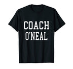Coach Oneal Custom Football Soccer T-Shirt - Fun Novelty Design Unisex