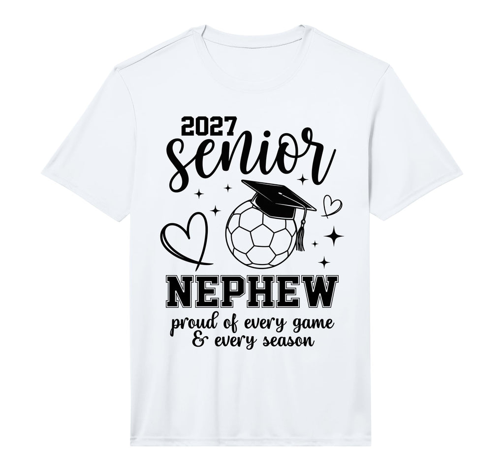 2027 Senior Soccer Nephew Proud Family T-Shirt - Unique Graphic for Adults