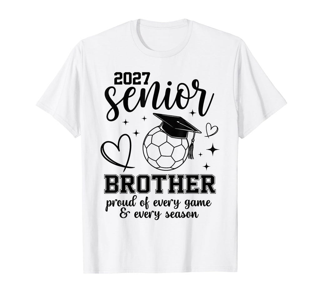 2027 Senior Soccer Brother Proud Family T-Shirt - Minimalist Print Unisex