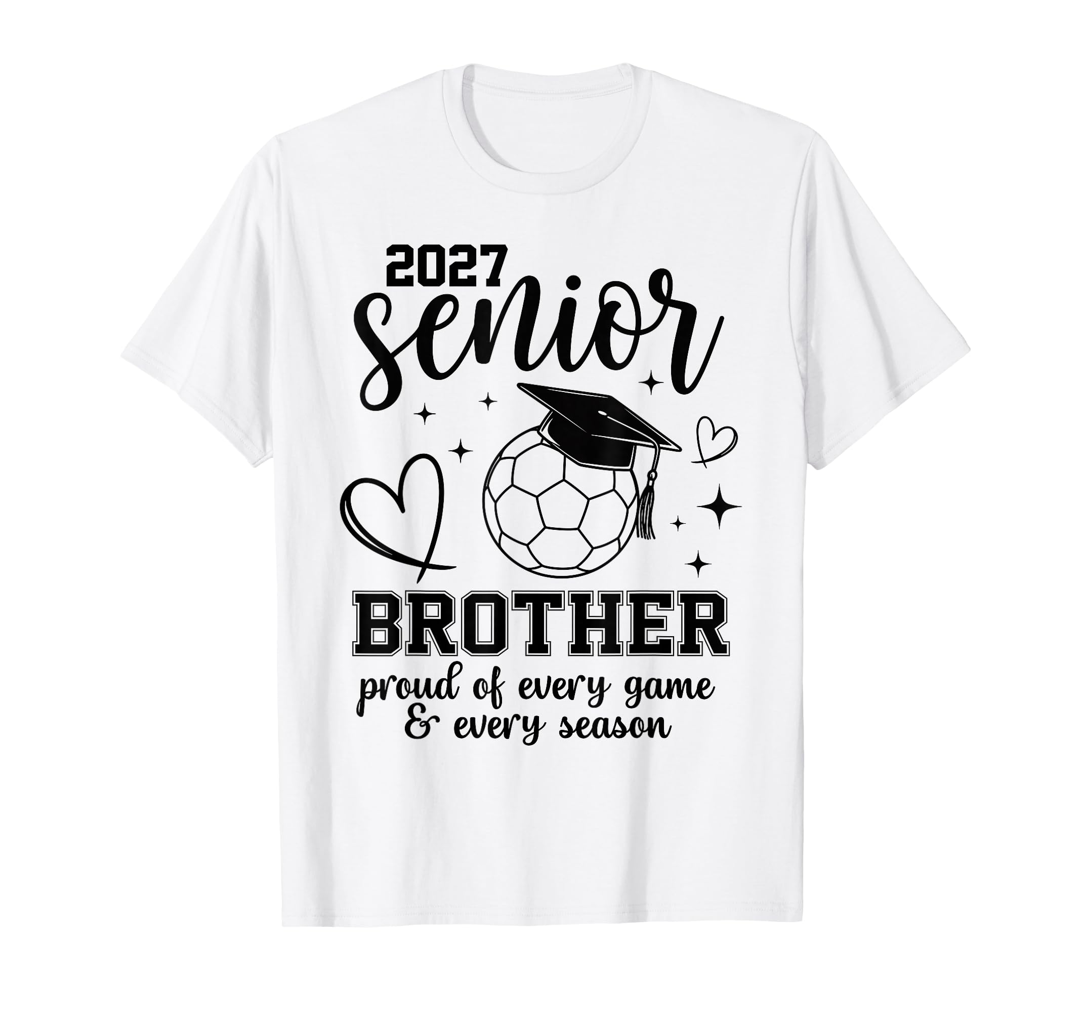 2027 Senior Soccer Brother Proud Family T-Shirt - Minimalist Print Unisex