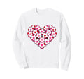 Heart Shaped Soccer Ball Pattern Sweatshirt - Minimalist Print Men Women