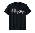 Christian Soccer Heartbeat T-Shirt - Casual Everyday Wear for Adults