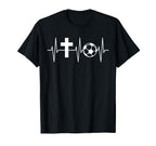 Christian Soccer Heartbeat T-Shirt - Casual Everyday Wear for Adults