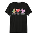 Peach Love Soccer Peace Heart Gift Hoodie - Minimalist Print Men Women