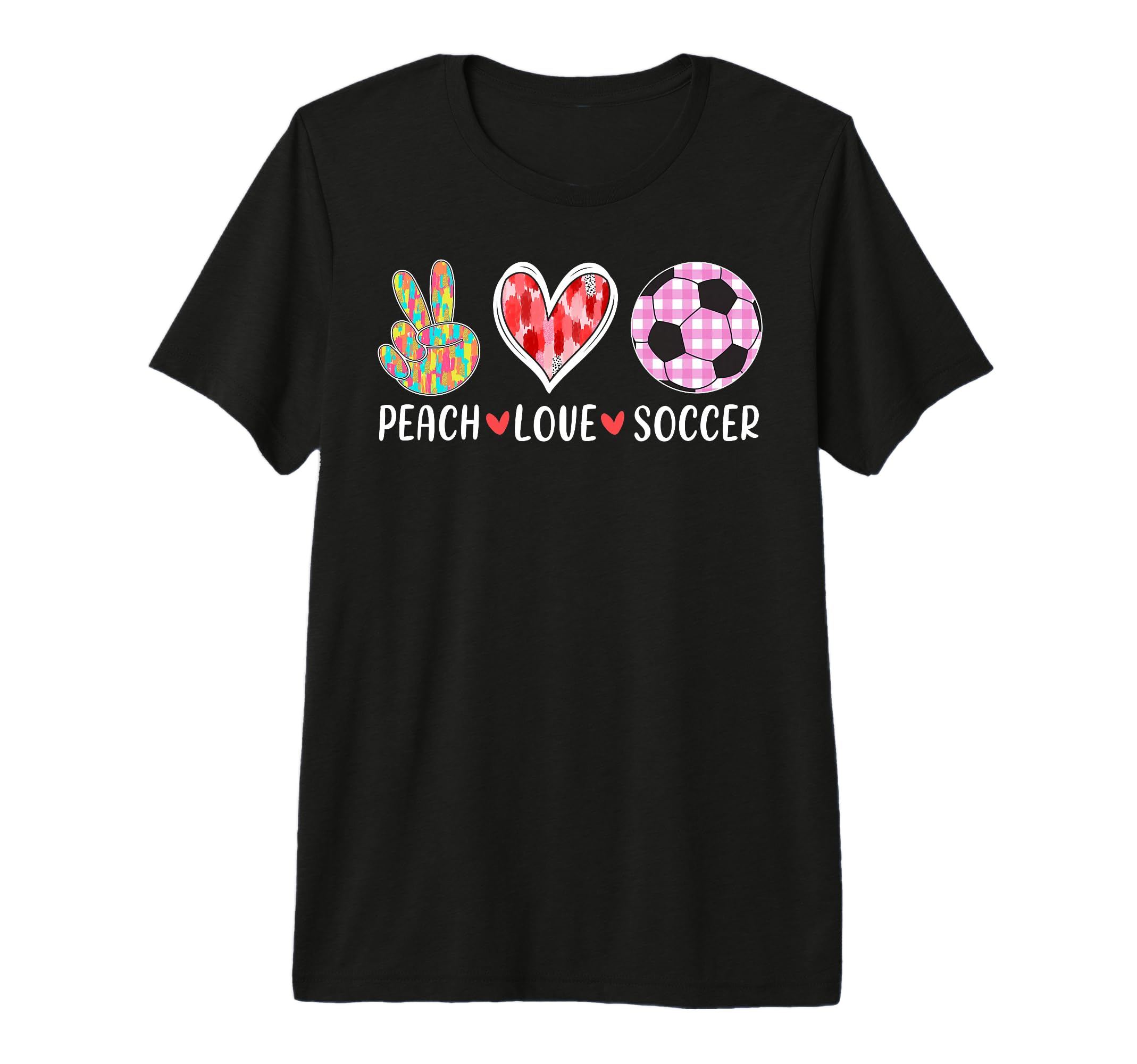 Peach Love Soccer Peace Heart Gift Hoodie - Minimalist Print Men Women