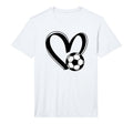 Soccer Ball Heart Performance T-Shirt - Novelty Apparel Unisex