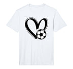 Soccer Ball Heart Performance T-Shirt - Novelty Apparel Unisex