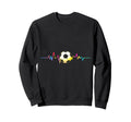Soccer Heartbeat Sweatshirt - Minimalist Print Men Women