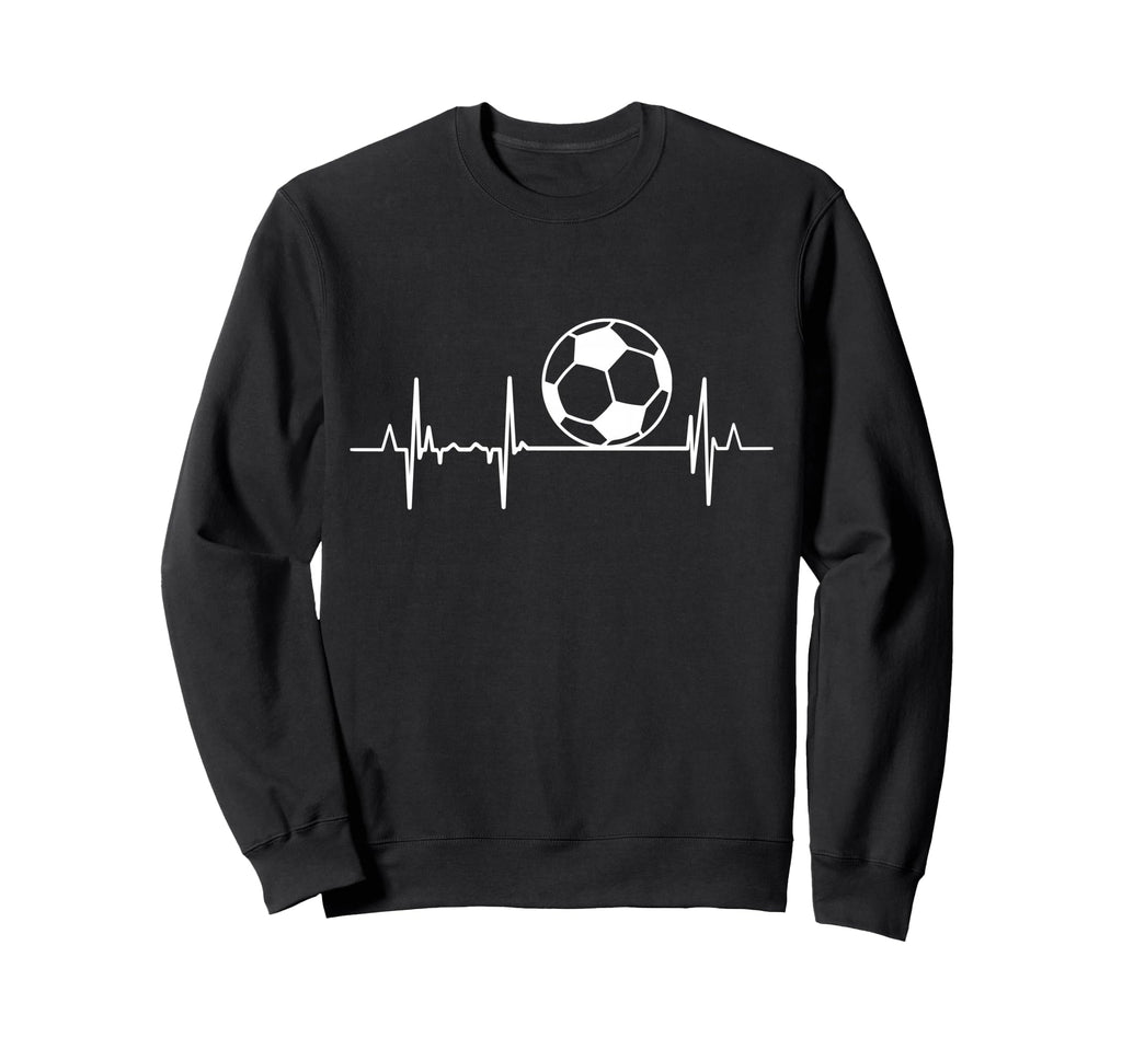 My Heart Beats Soccer Player Cardiogram Sweatshirt - Trendy Graphic Unisex