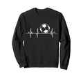 My Heart Beats Soccer Player Cardiogram Sweatshirt - Trendy Graphic Unisex