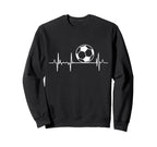 My Heart Beats Soccer Player Cardiogram Sweatshirt - Trendy Graphic Unisex