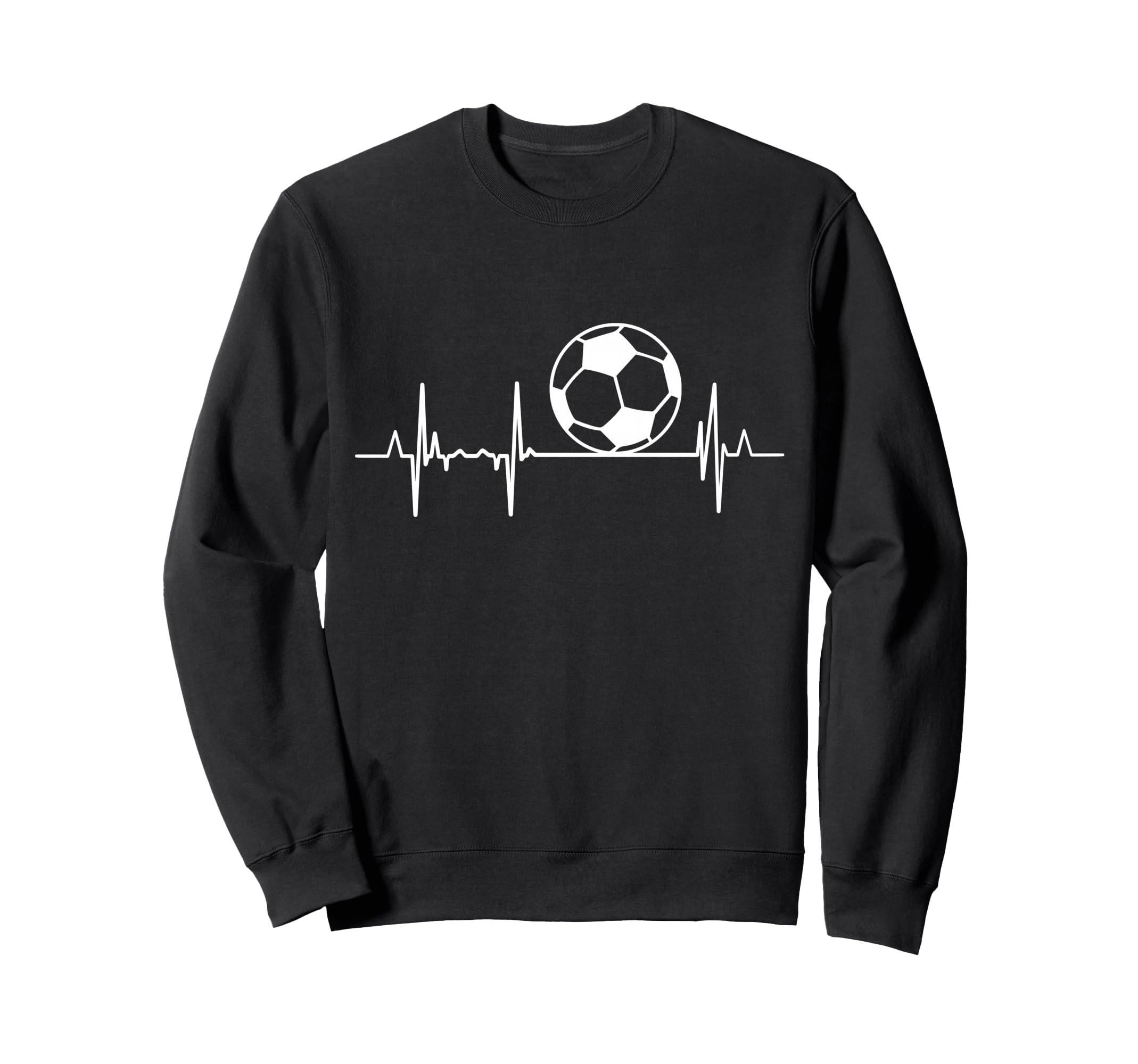 My Heart Beats Soccer Player Cardiogram Sweatshirt - Trendy Graphic Unisex