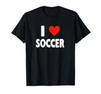 I Love Soccer Heart Soccer Futbol Field T-Shirt - Trendy Graphic Men Women