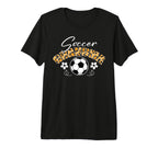 Soccer Grandma Leopard Family Cheer T-Shirt - Minimalist Print for Adults