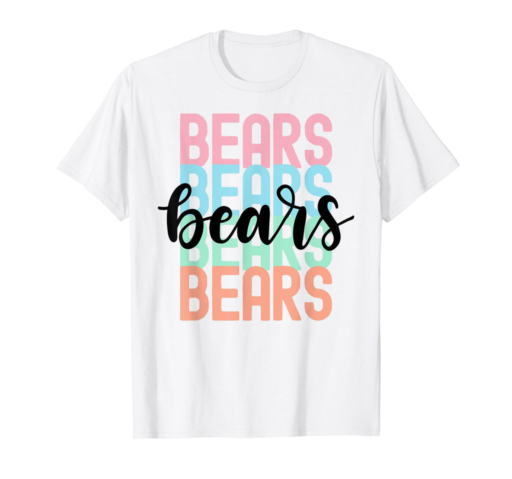 Bears Team Mascot School Spirit Game T-Shirt - Aesthetic Graphic Men Women