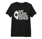 Eat Sleep Soccer Repeat Soccer Player T-Shirt - Streetwear Style Unisex