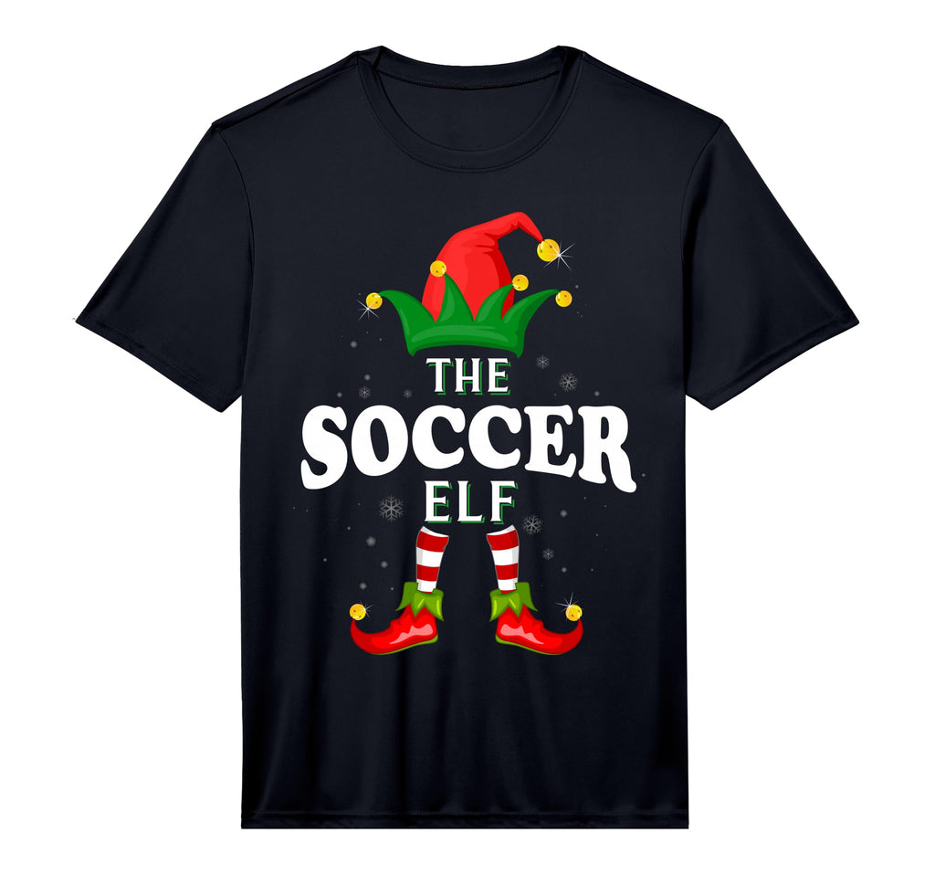 Mens Soccer Elf Family Matching Pajama T-Shirt - Novelty Apparel Men Women