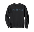 Funny Soccer Heartbeat Ecg Football Sweatshirt - Aesthetic Graphic Unisex