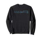 Funny Soccer Heartbeat Ecg Football Sweatshirt - Aesthetic Graphic Unisex