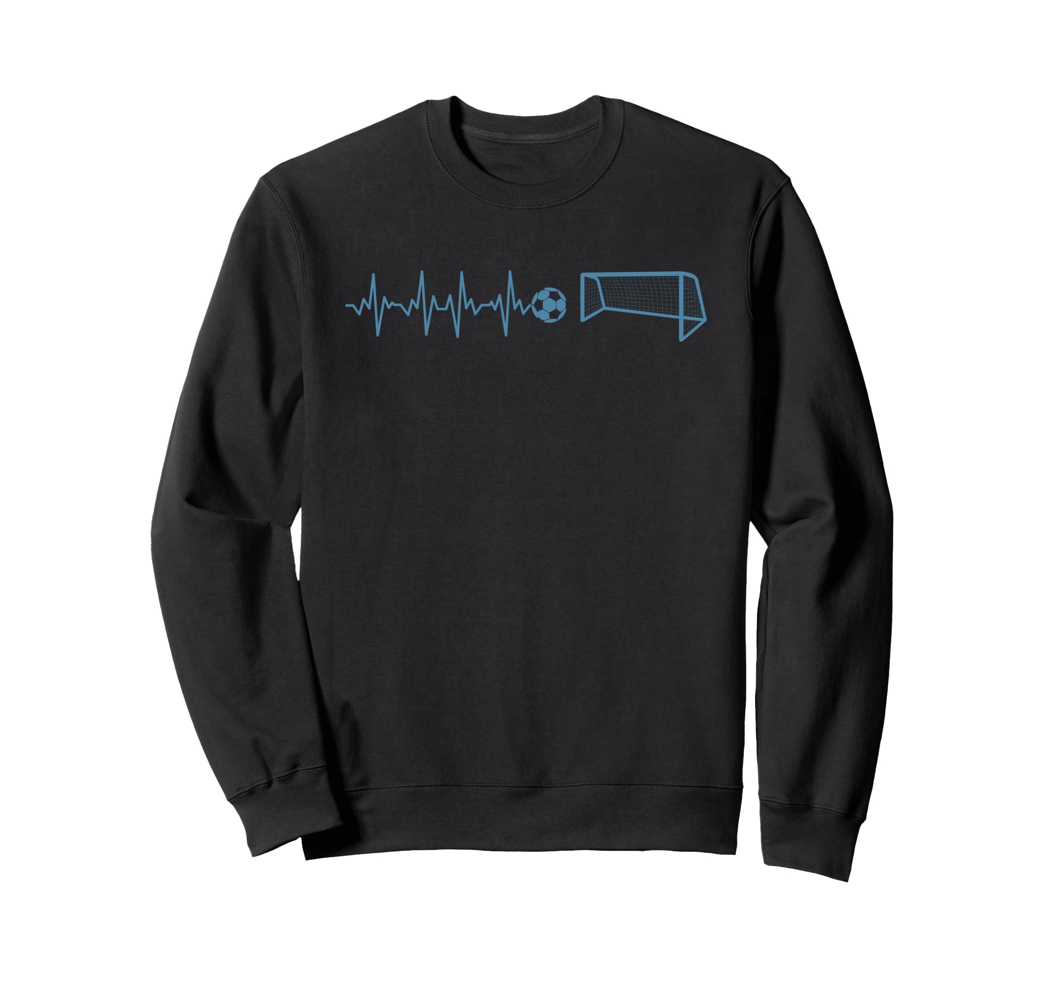 Funny Soccer Heartbeat Ecg Football Sweatshirt - Aesthetic Graphic Unisex