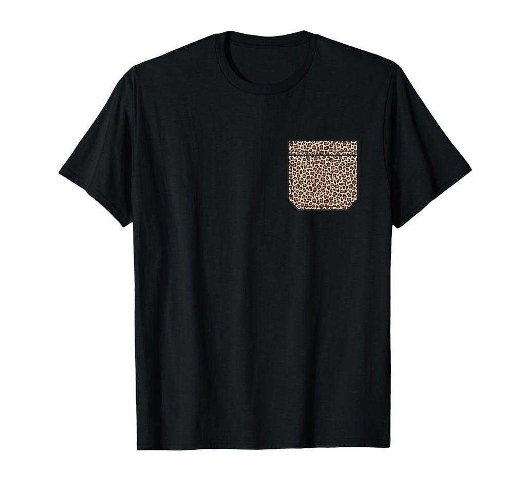 Leopard Spot Faux Pocket Cheetah Wild T-Shirt - Minimalist Print Unisex