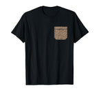 Leopard Spot Faux Pocket Cheetah Wild T-Shirt - Minimalist Print Unisex