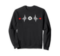 Soccer Ball Heartbeat Funny Soccer Sweatshirt - Streetwear Style Men Women