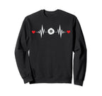 Soccer Ball Heartbeat Funny Soccer Sweatshirt - Streetwear Style Men Women