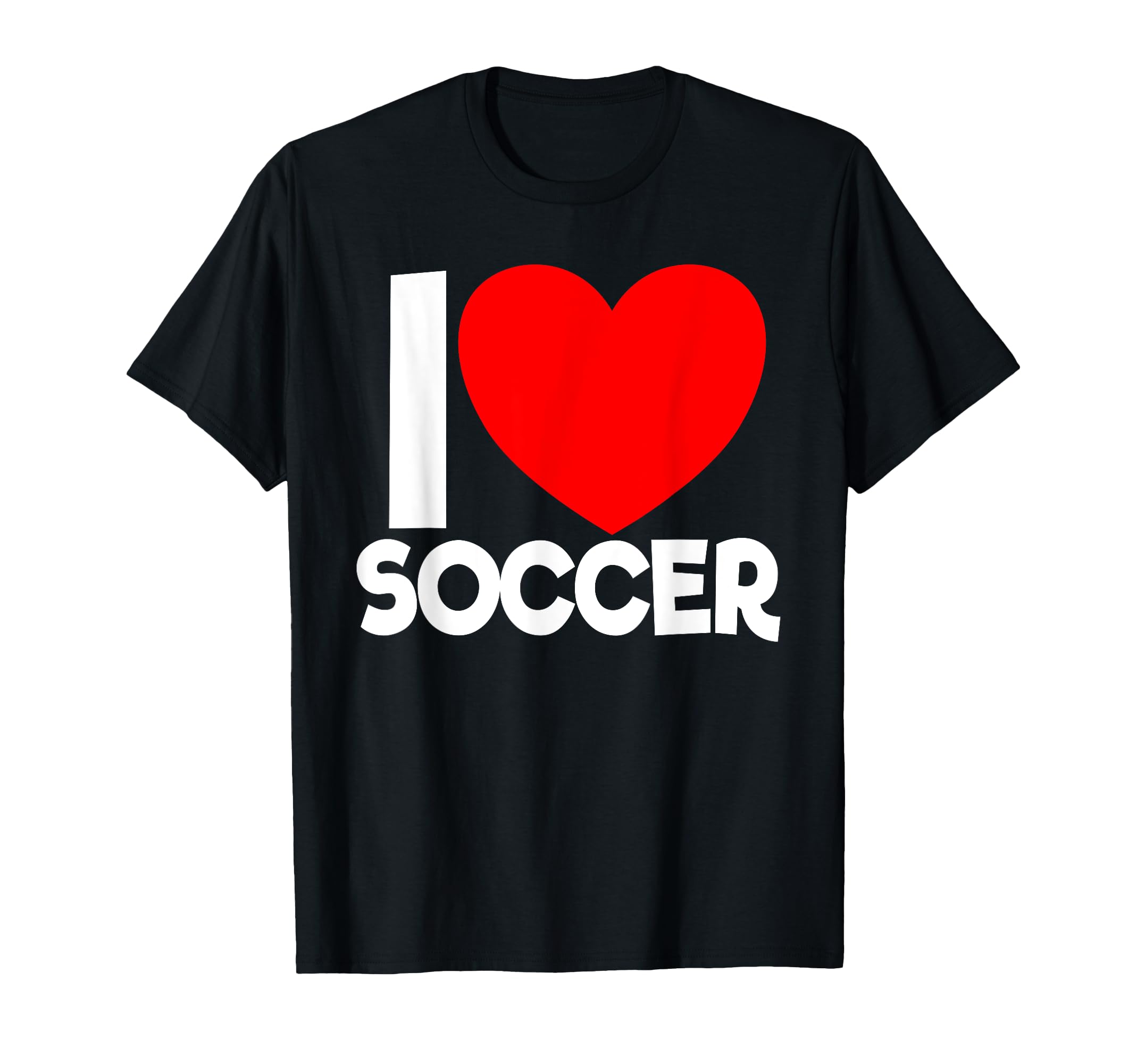 I Love Soccer Red Heart Soccer Lover I T-Shirt - Custom Art Print Unisex