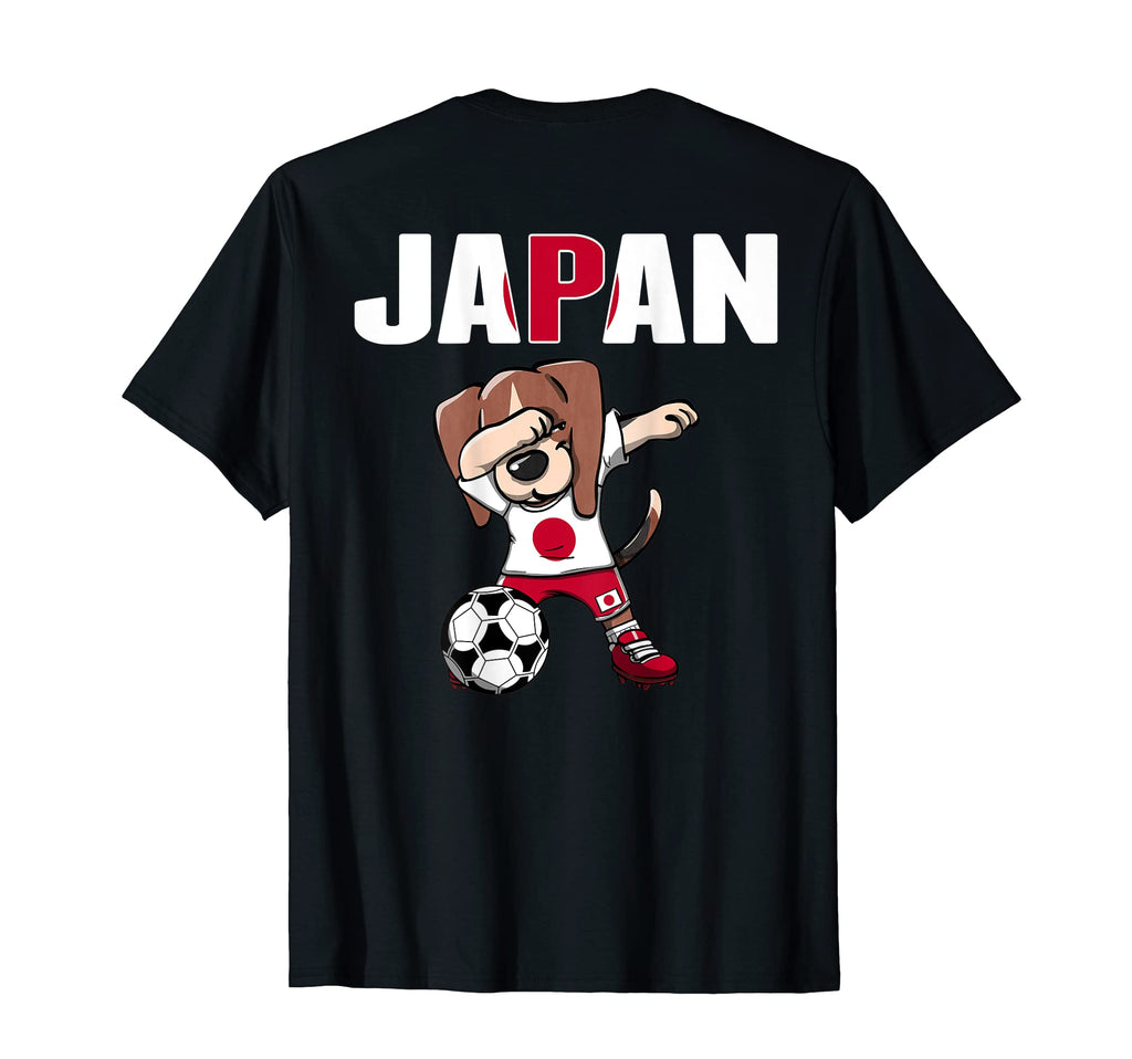 Dabbing Beagle Japan Soccer Fans Jersey T-Shirt - Trendy Graphic Men Women