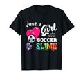 Just Who Loves Soccer And Slime Funny T-Shirt - Custom Art Print Unisex