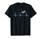 Argentina Flag Heartbeat Ekg Pulse T-Shirt - Fun Novelty Design Unisex