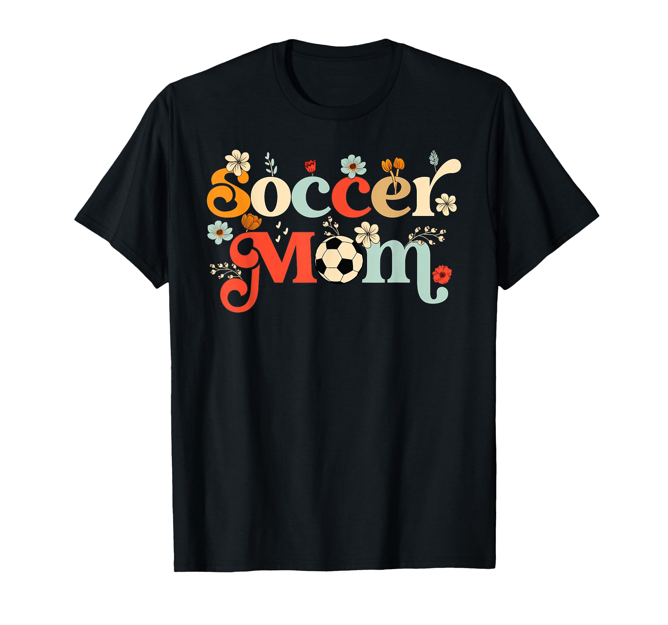 Soccer Mom Mama Wildflower Mothers Day T-Shirt - Trendy Graphic Men Women