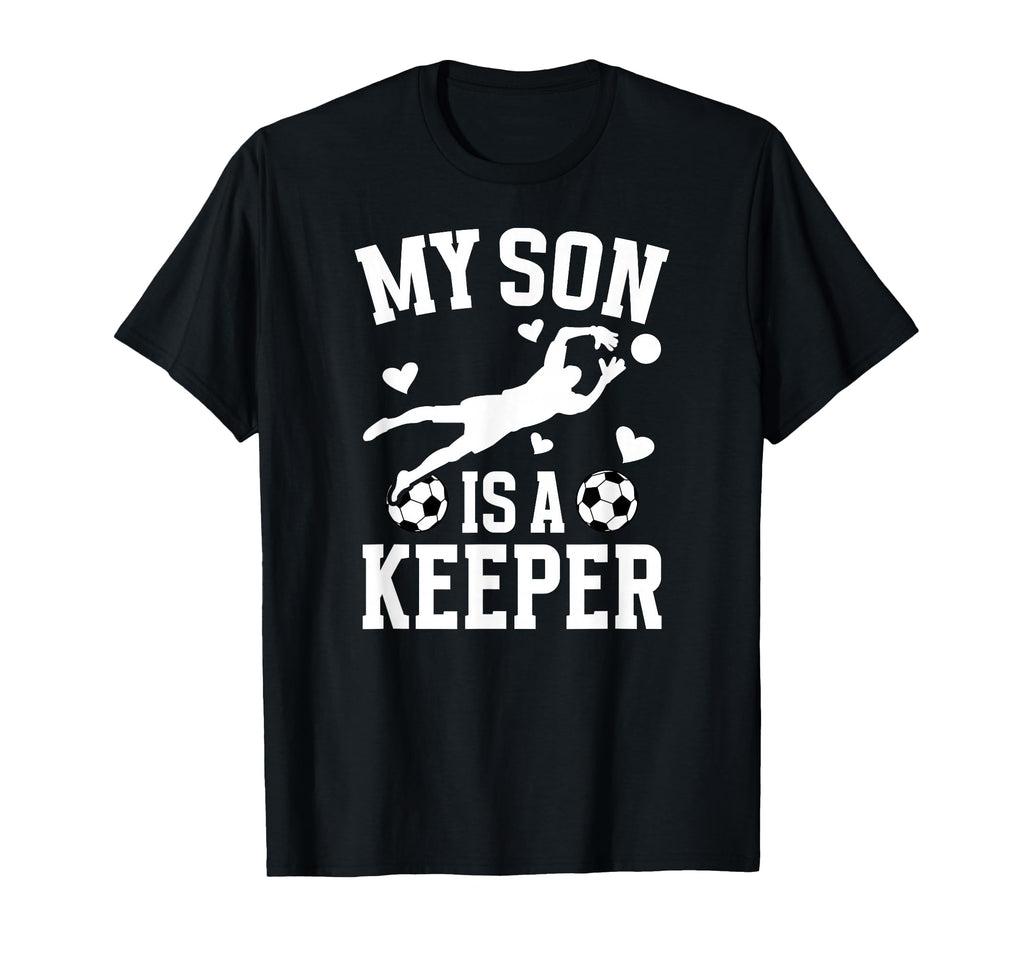 My Son Is Soccer Keeper Mom Soccer T-Shirt - Minimalist Print Men Women