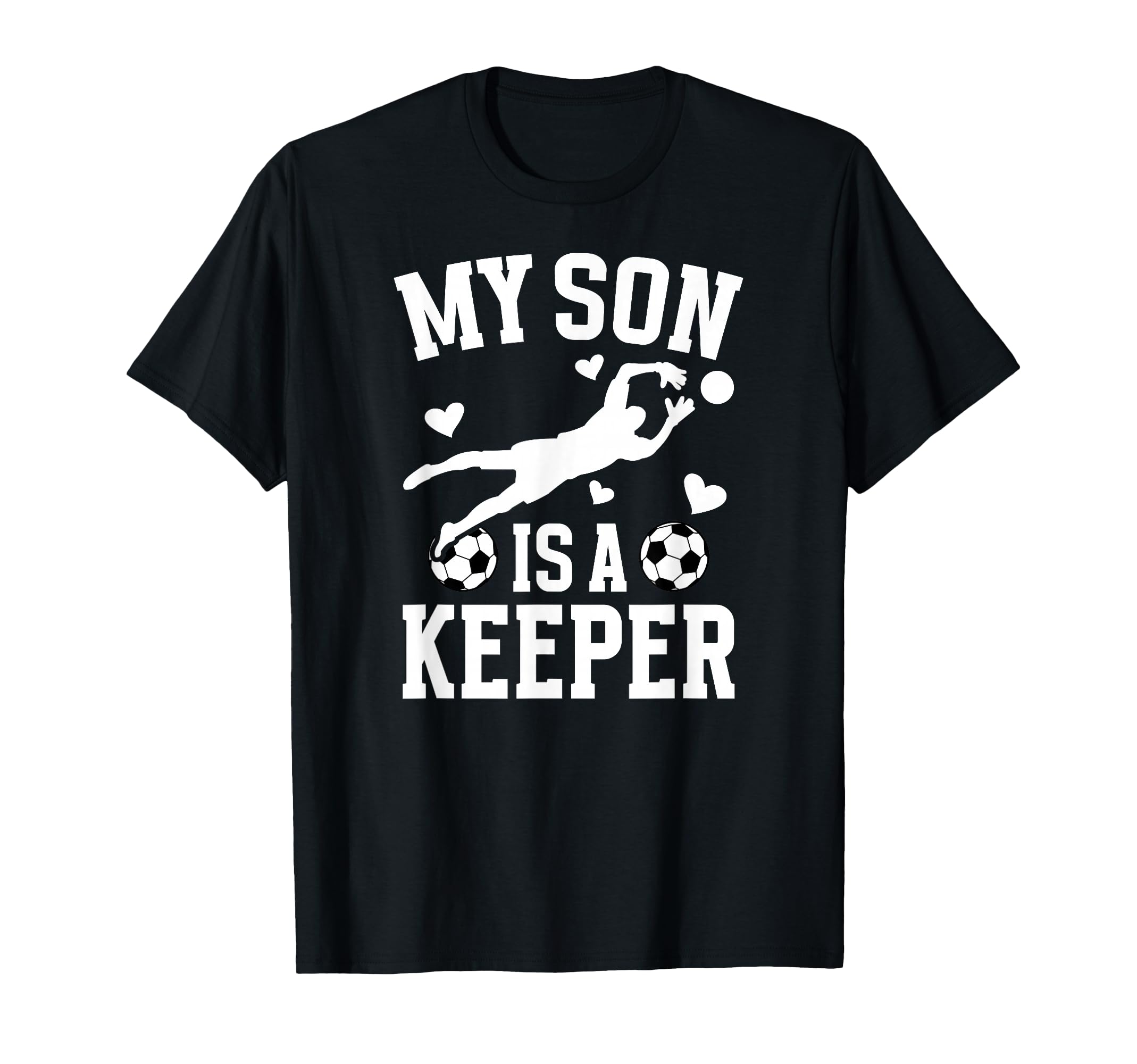 My Son Is Soccer Keeper Mom Soccer T-Shirt - Minimalist Print Men Women