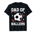 Dad Ballers Baseball Soccer Ball T-Shirt - Aesthetic Graphic for Adults