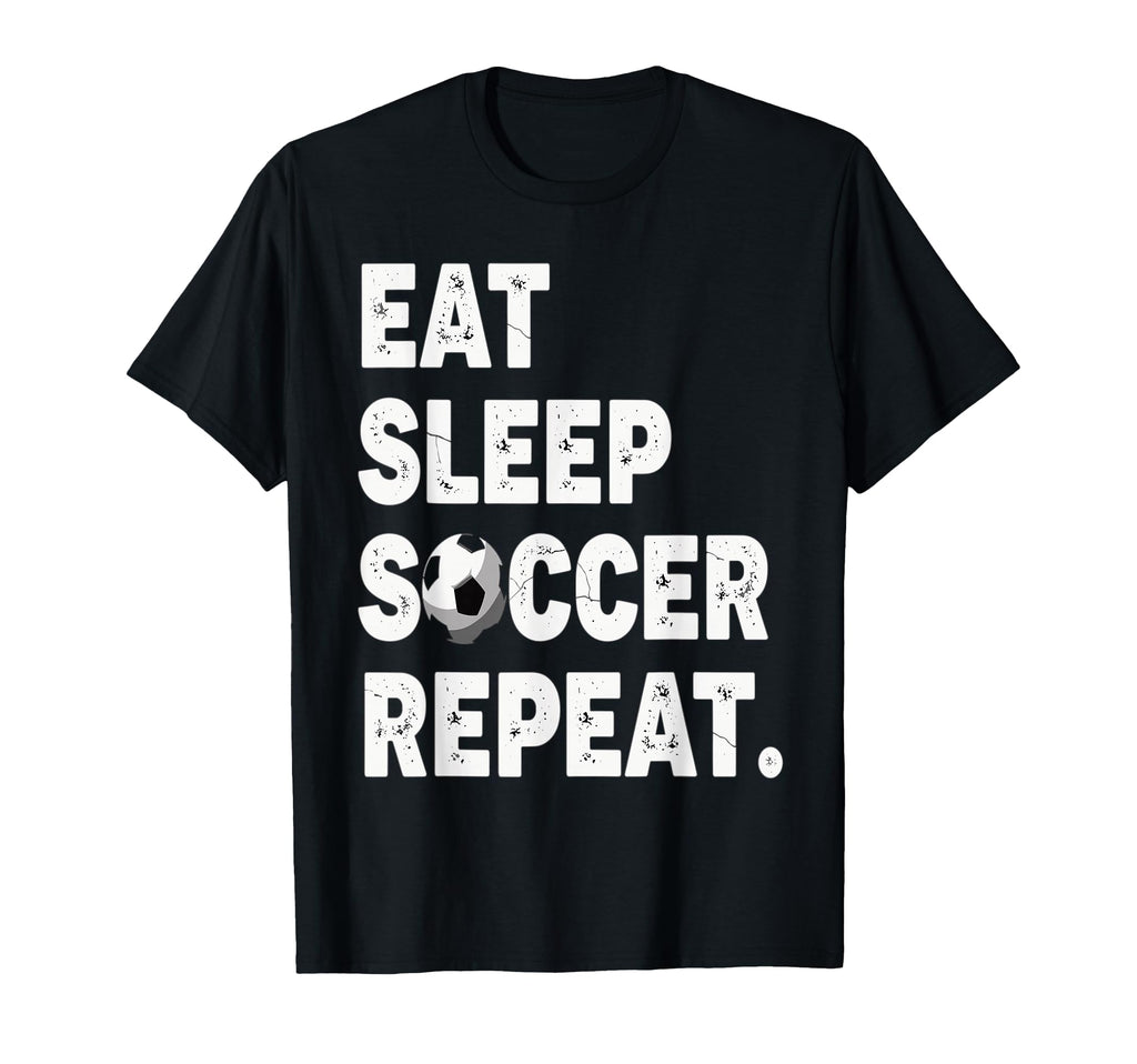 Eat Sleep Soccer Repeat Football T-Shirt - Graphic Print for Adults
