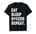 Eat Sleep Soccer Repeat Football T-Shirt - Graphic Print for Adults