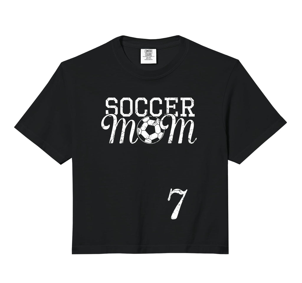 Soccer Mom Jersey Number 7 Favorite T-Shirt - Minimalist Print for Adults
